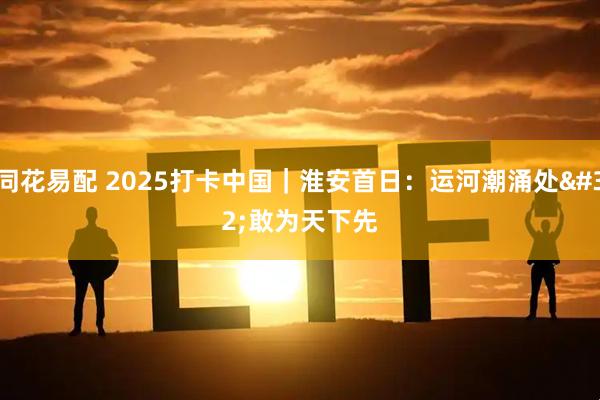 同花易配 2025打卡中国｜淮安首日：运河潮涌处 敢为天下先