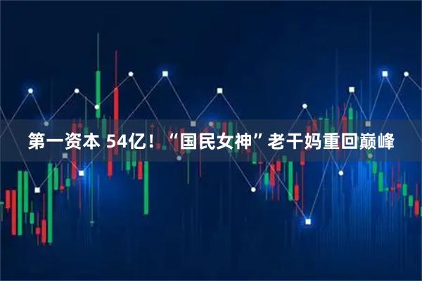 第一资本 54亿!“国民女神”老干妈重回巅峰